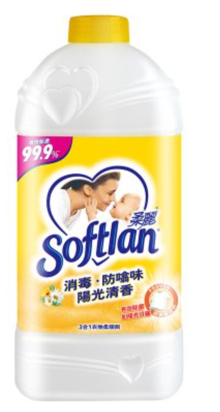 柔麗Softlan - 消毒防噏味陽光清香衣物柔順劑-2L 補充裝