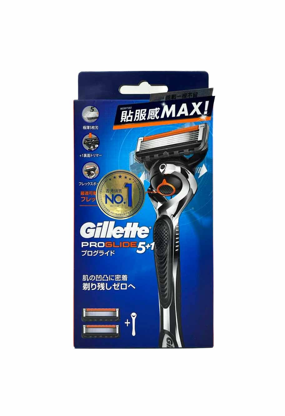 Gillette吉列ProGlide無感系列剃鬚刀 1刀架 + 刀頭 2片