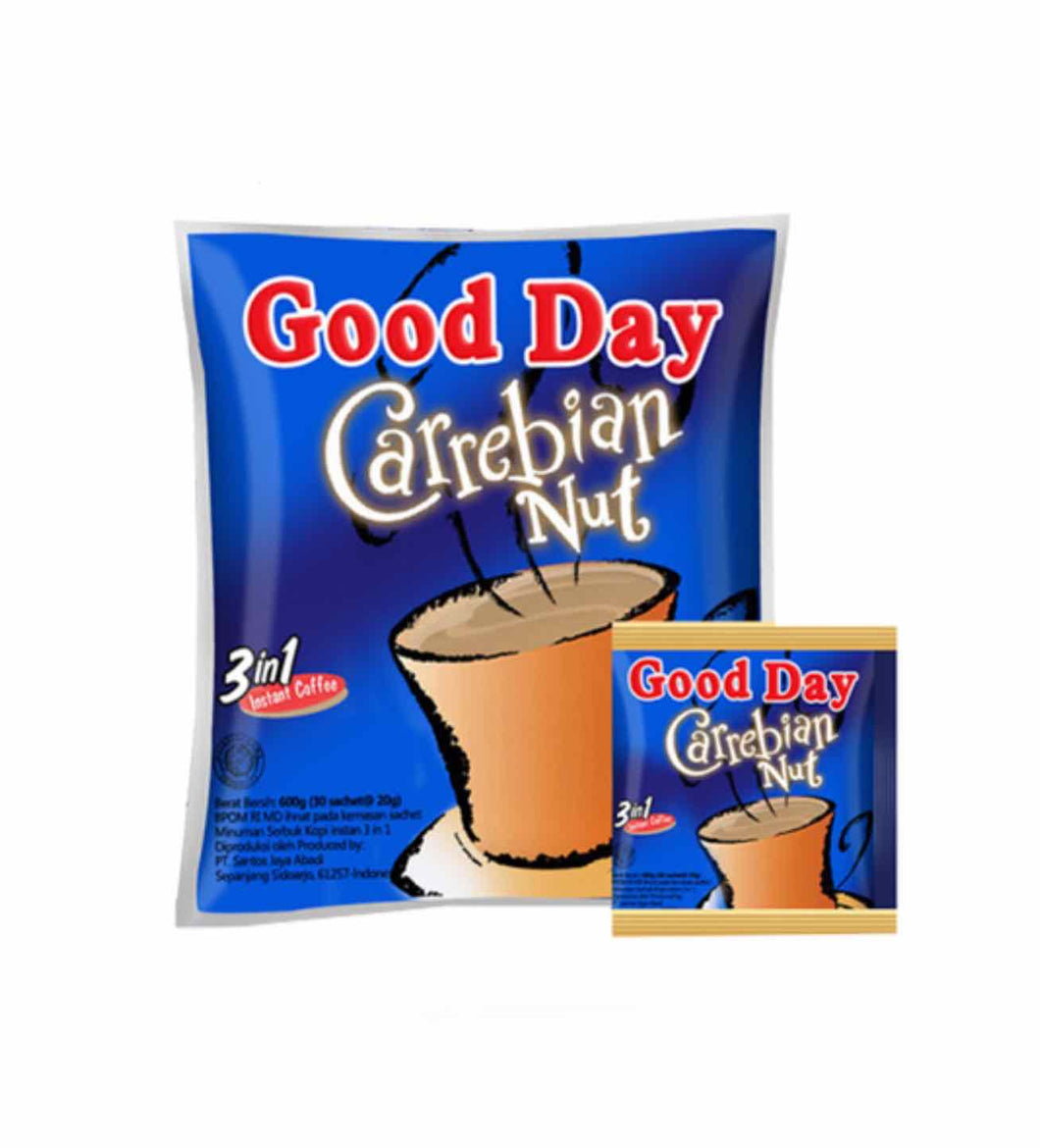 好日子三合一即溶咖啡榛子味Good Day Coffee Carrebian Nut20gx30