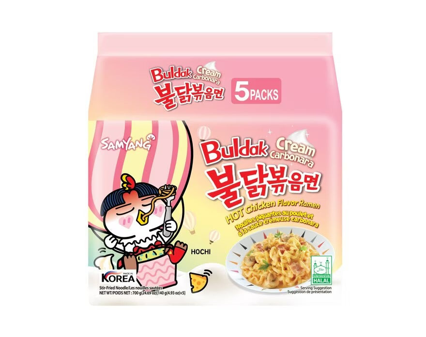 三養
辣雞卡邦尼忌廉奶油味撈麵（5包裝）