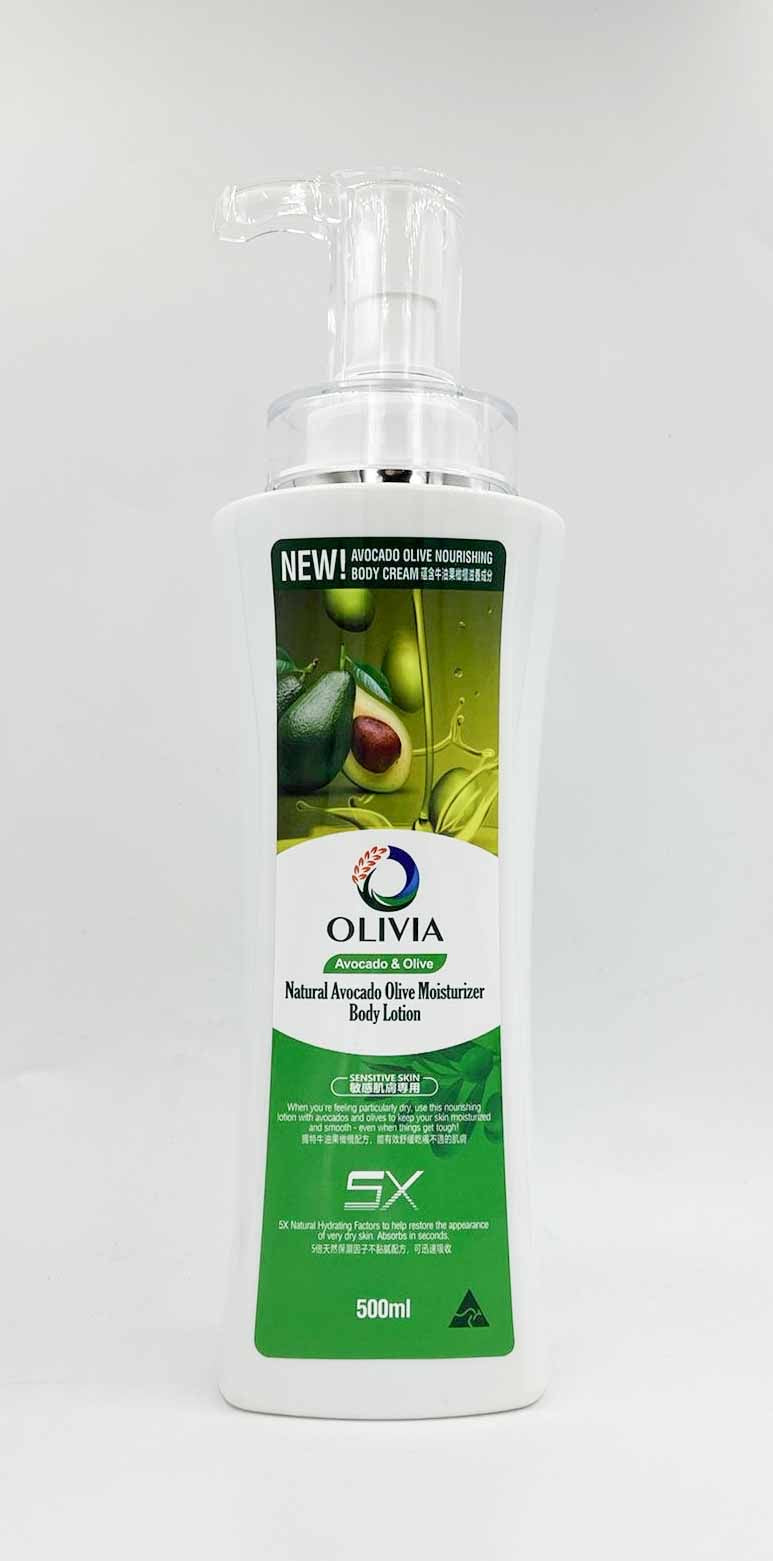 OLIVIA Avocado & Olive
Natural Avocado Olive Moisturizer
Body Lotion 500ml