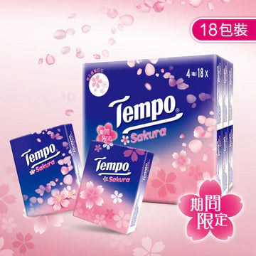 tempo 櫻花1pack18 包4層迷你紙巾limited sakura mini tissue