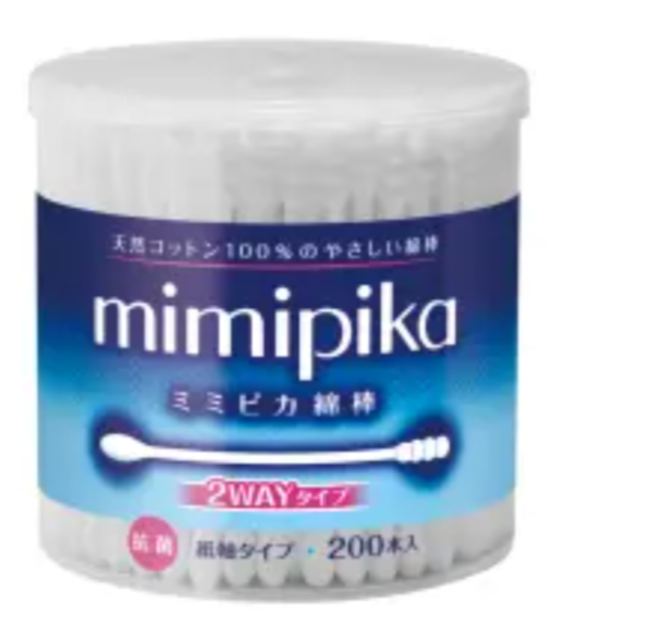 mimipika抗菌綿棒ミミピカ＜軸タイプ＋200本入＞