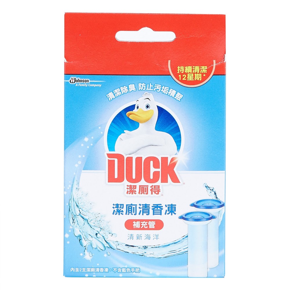 Duck潔廁得 潔廁清香凍 清新海洋 2支補充裝